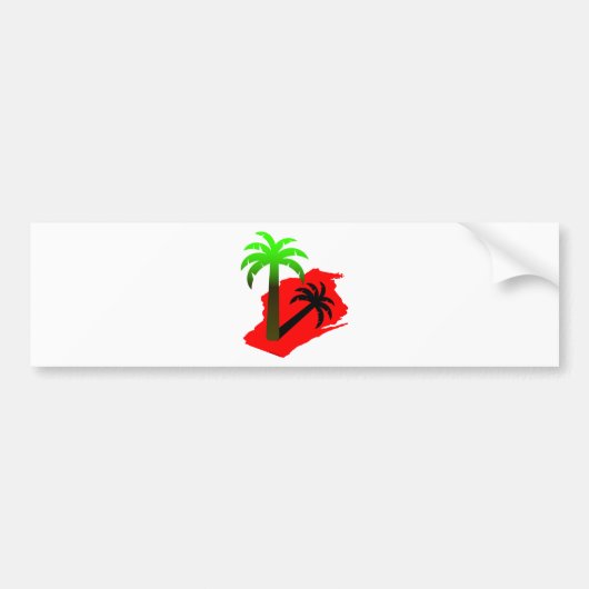 Wisconsin Palmboom Bumpersticker (Voorkant)