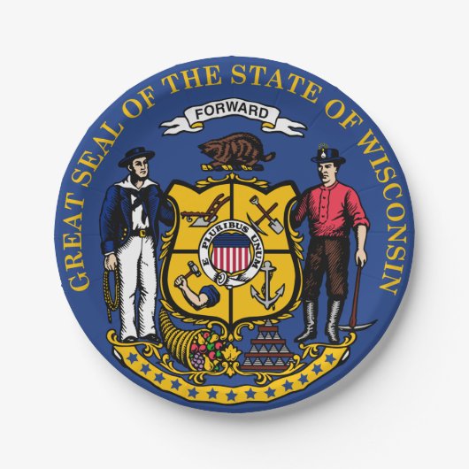 Wisconsin Papieren Bordje (Voorkant)