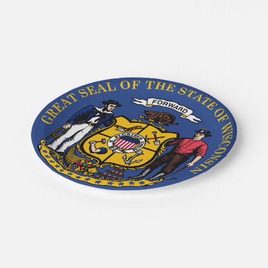 Wisconsin Papieren Bordje (Gekanteld)