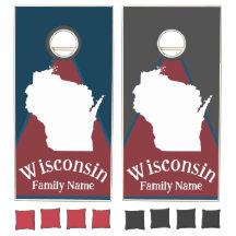 Wisconsin Patriotic Cornhole Set