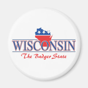 Wisconsin Patriotic Magnets Magneet