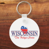 Wisconsin Patriotic Sleutelhanger (Voorkant)