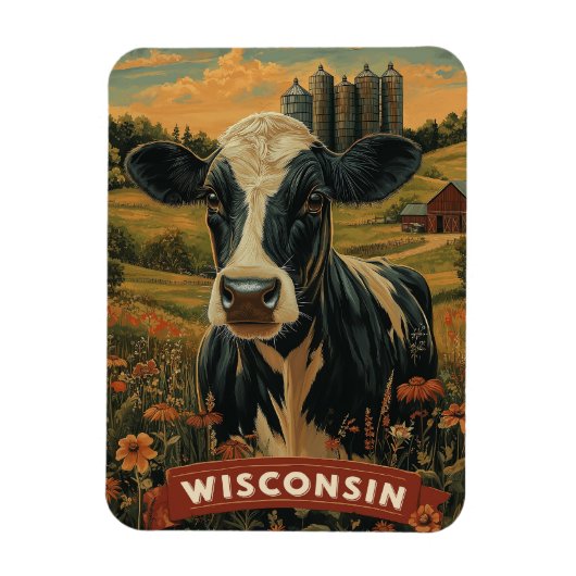 Wisconsin Patriottische Geest Magneet (Verticaal)