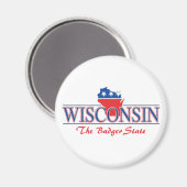 Wisconsin Patriottische Magneten (Voorkant / Achterkant)