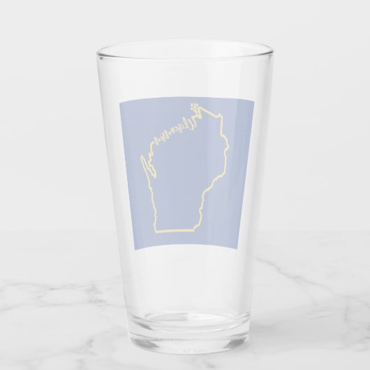 Wisconsin Pint Glass Glas (Achterkant)