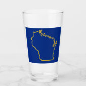 Wisconsin Pint Glass Glas (Voorkant)