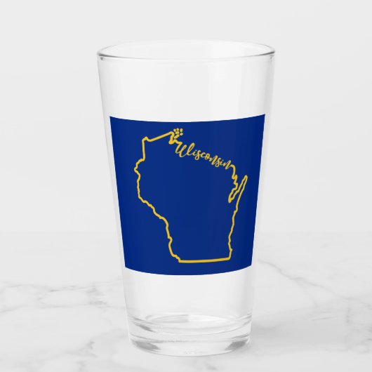 Wisconsin Pint Glass Glas (Voorkant)