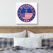 Wisconsin, poster van Wisconsin, canvasafdruk Canvas Afdruk (Insitu (Slaapkamer))