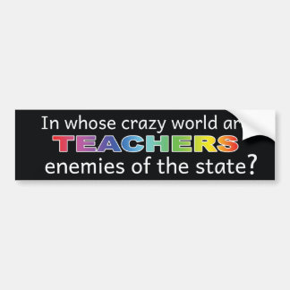 Wisconsin Pro-Teacher Sticker - Zwart