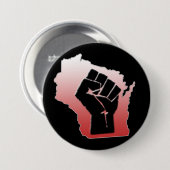 Wisconsin Protest - geklonken vuist Ronde Button 7,6 Cm (Voorkant /achterkant)