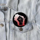 Wisconsin Protest - geklonken vuist Ronde Button 7,6 Cm (In situ)