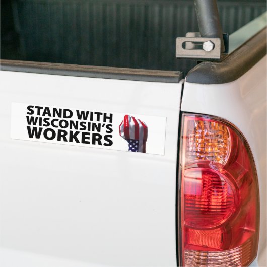 Wisconsin-protesten Bumpersticker (Op Truck)