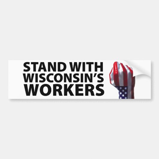 Wisconsin-protesten Bumpersticker (Voorkant)