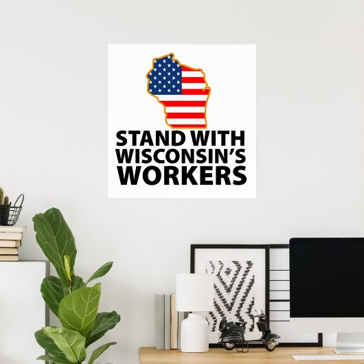 Wisconsin-protesten Poster (Thuiskantoor)