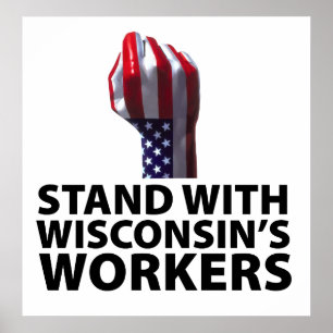 Wisconsin-protesten Poster