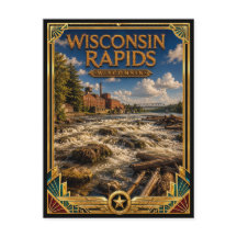 Wisconsin Rapids Wisconsin Vintage Art Deco Gouden