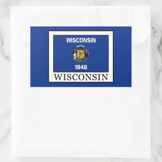 Wisconsin Rechthoekige Sticker (Tas)