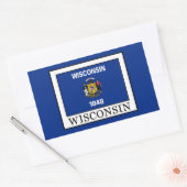 Wisconsin Rechthoekige Sticker (Envelop)