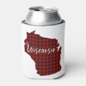 Wisconsin Red Pset State Matching Pajama Family Blikjeskoeler (Blikje Voorkant)