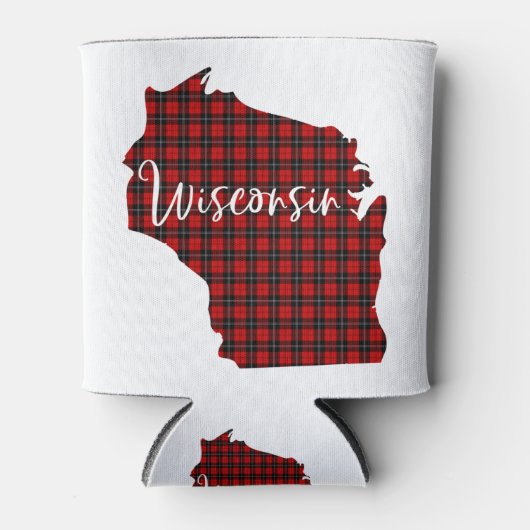 Wisconsin Red Pset State Matching Pajama Family Blikjeskoeler (Voorkant)