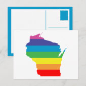 wisconsin-regenboog briefkaart (Voorkant / Achterkant)