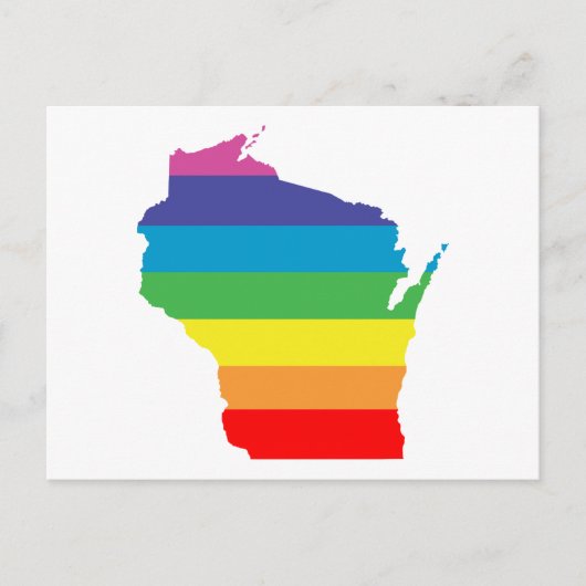 wisconsin-regenboog briefkaart (Voorkant)