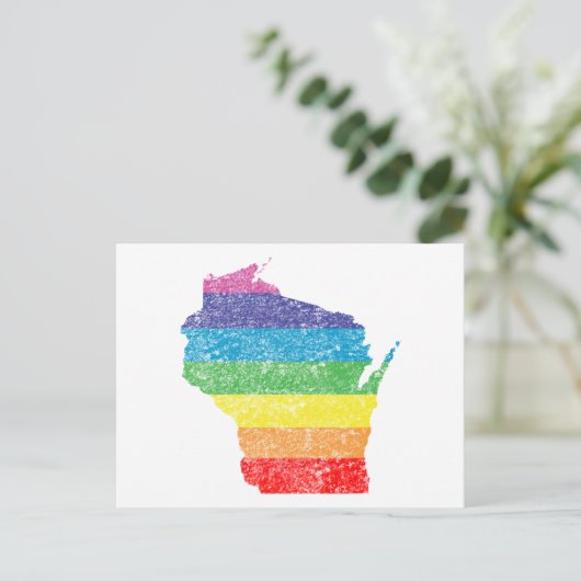 wisconsin-regenboog briefkaart (Staand voorkant)