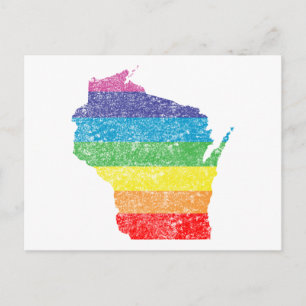 wisconsin-regenboog briefkaart