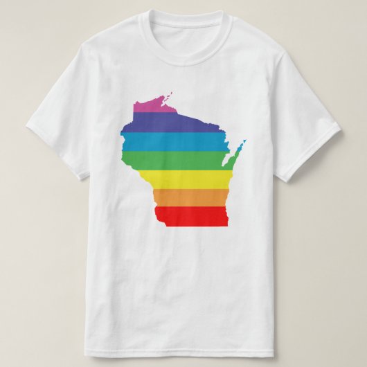 wisconsin-regenboog t-shirt (Design voorkant)