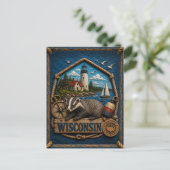 Wisconsin Reis naar het verleden Briefkaart (Staand voorkant)