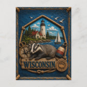 Wisconsin Reis naar het verleden Briefkaart (Voorkant)