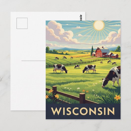  Wisconsin reizen Briefkaart (Voorkant / Achterkant)