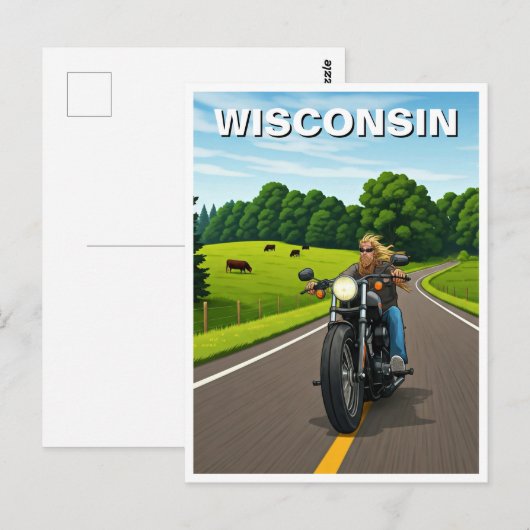 Wisconsin reizen briefkaart (Voorkant / Achterkant)