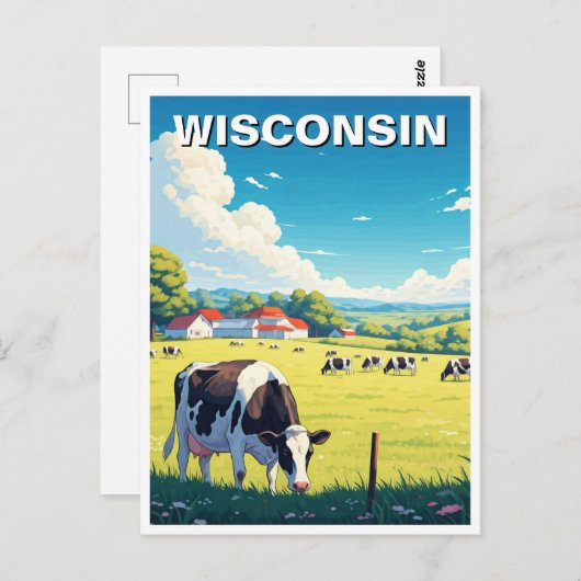 Wisconsin reizen briefkaart (Voorkant / Achterkant)