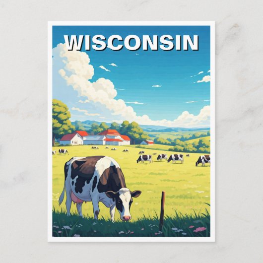 Wisconsin reizen briefkaart (Voorkant)