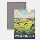  Wisconsin reizen Magneet (Voorkant / Achterkant)