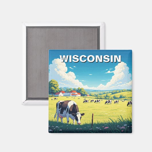 Wisconsin reizen magneet (Voorkant / Achterkant)