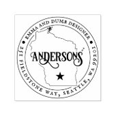Wisconsin retouradres stempel zelf-inkt (Design)