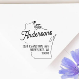 Wisconsin Retouradresstempel Zelfinkt Rubber Zelfinktende Stempel