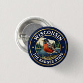 🐦 Wisconsin Robin Das Erbe des Dasher Ronde Button 3,2 Cm (Voorkant /achterkant)