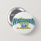 Wisconsin Ronde Button 5,7 Cm (Voorkant /achterkant)