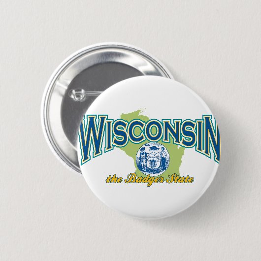 Wisconsin Ronde Button 5,7 Cm (Voorkant /achterkant)