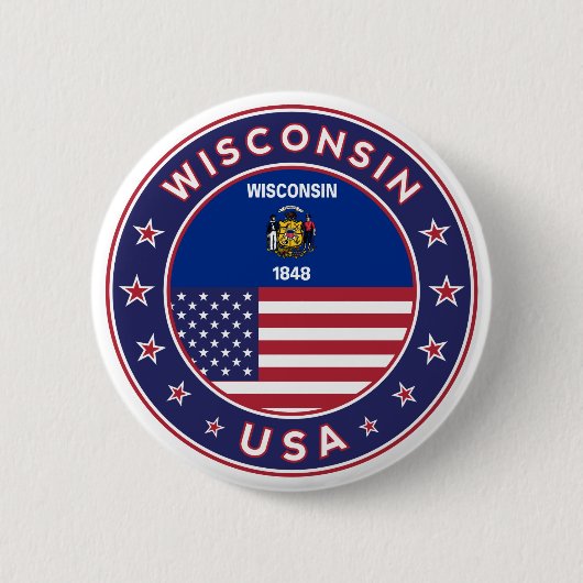 Wisconsin Ronde Button 5,7 Cm (Voorkant)