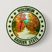 Wisconsin Ronde Button 7,6 Cm (Voorkant)