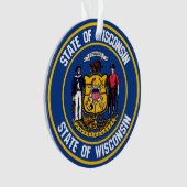Wisconsin Round Emblem Ornament (voorkant)