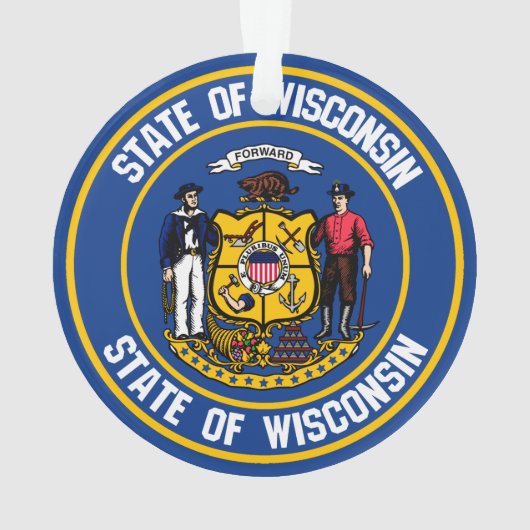 Wisconsin Round Emblem Ornament (achterkant)