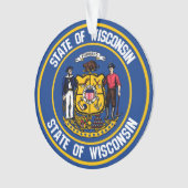 Wisconsin Round Emblem Ornament (voorkant)