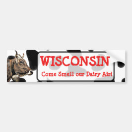 Wisconsin, Ruik ons Shirt van Dairy Air Humor Cow Bumpersticker