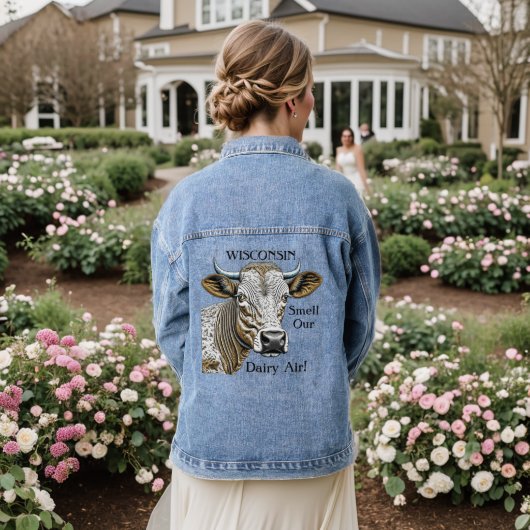Wisconsin | Ruik onze zuivel-lucht Denim Jacket (Huwelijk Achterkant)