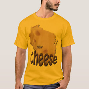 Wisconsin Say Cheese Mannen Gold T-shirt